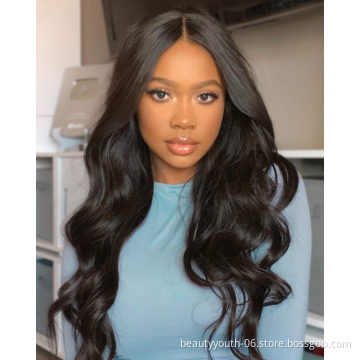 High Quality Lace closure  Straight Bob Wigs lace front wig bundles human hair blended baby thin hair virgin remy double drawn